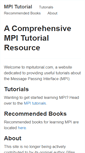 Mobile Screenshot of mpitutorial.com